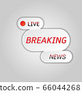 Created breaking news live button 66044268