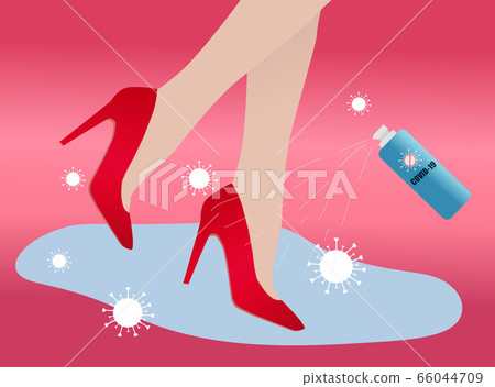 Alcohol spray bottle. Cleaning shoes from 66044709