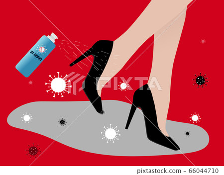 Alcohol spray bottle. Cleaning shoes from 66044710