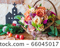 Christmas rose basket arrangement 66045017