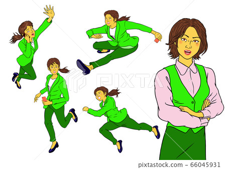 憤怒的雙臂折疊了女僱員，並賦予了行動權力5套新的女僱員 66045931