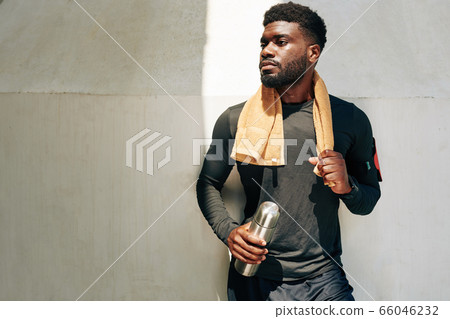 Sportsman with towel and thermos Sportsman with towel and thermos 66046232