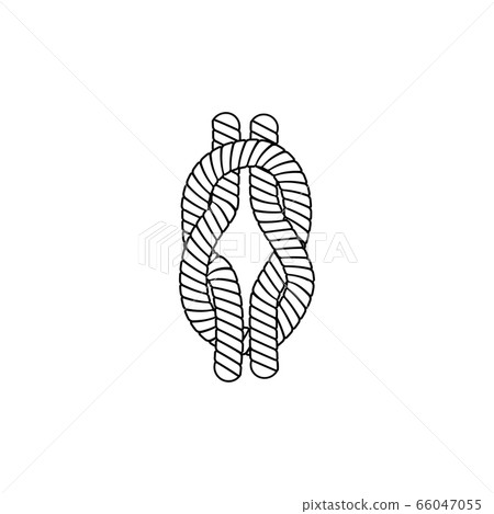 Marine double loop rope knot with two secure links-插圖素材 [66047055 ...