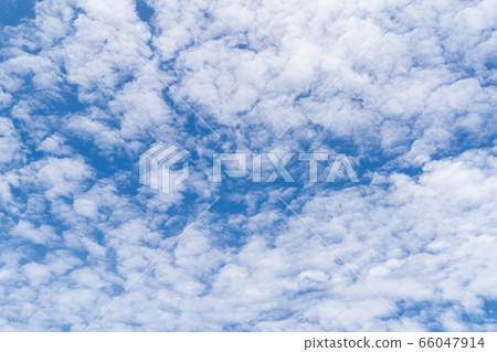Background of Full clouds detail in blue sky. 66047914