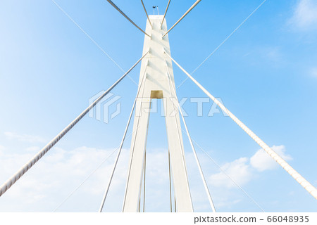 Bridge sky blue sky white clouds Bridge sky blue sky white clouds 66048935