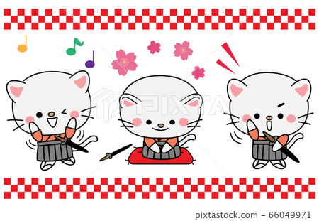 White cat, samurai, white cat, samurai, kitty, samurai 66049971