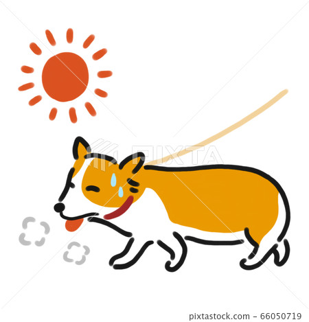 Dog corgi heat stroke - Stock Illustration [66050719] - PIXTA