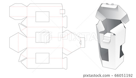 Packaging box die cut template design 66051192