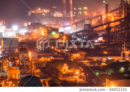 《廣島縣》福山市/工廠夜景《鋼鐵廠》 66052183