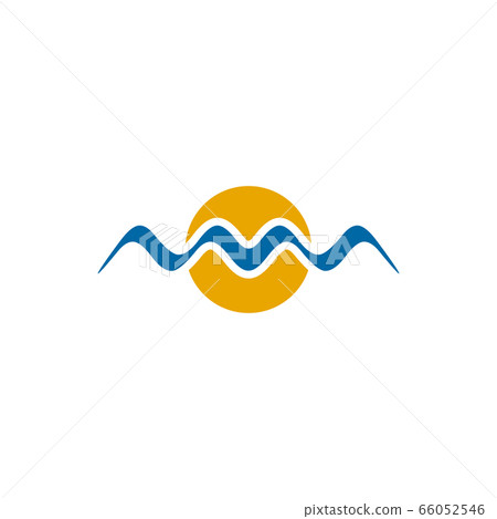 Wave icon logo design vector template - Stock Illustration [66052546 ...