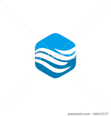 Wave icon logo design vector template - Stock Illustration [66052577 ...