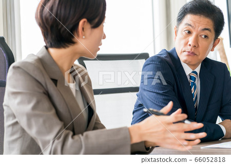 meeting, man and woman, meetings 66052818