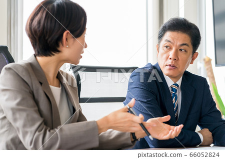 meeting, man and woman, meetings 66052824