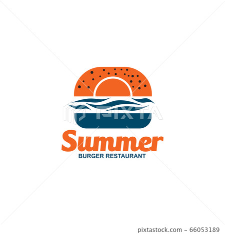 Burger logo design icon vector illustration 66053189