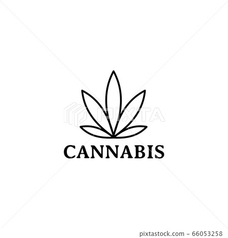 Cannabis leaf icon logo design vector template 66053258