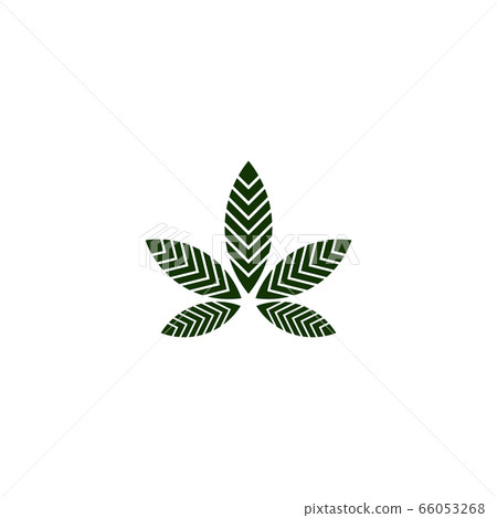 Cannabis leaf icon logo design vector template - Stock Illustration ...
