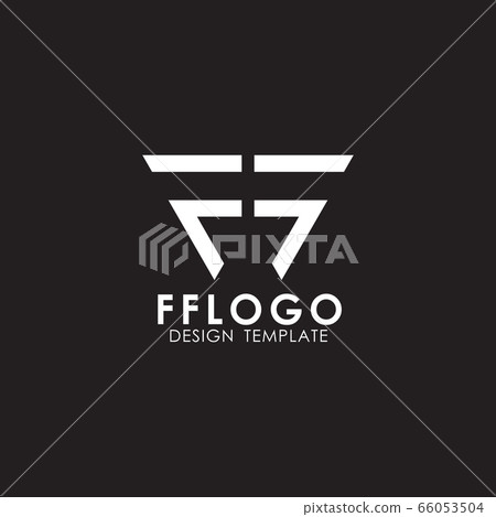 FF Letter Initial Icon Logo Design Template - Stock Illustration ...