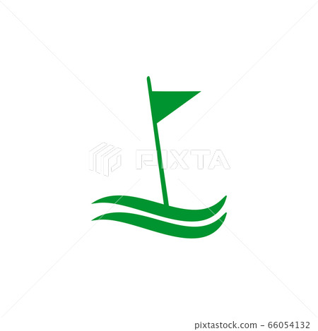 Golf sport icon logo design with using flag Golf sport icon logo design with using flag 66054132