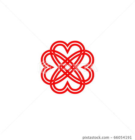 Knot love icon logo design vector template 66054191