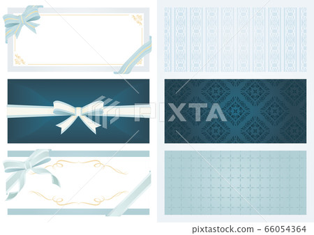 Elegant frame background ribbon set 66054364