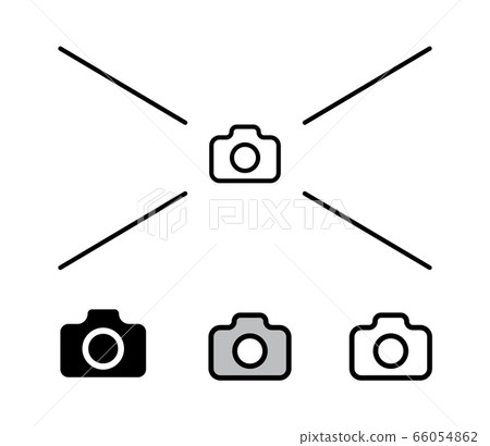Simple outline Foto camera icon vector illustration 66054862