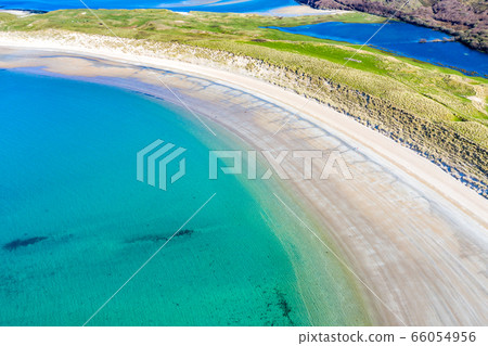 Aerial view of Carrickfad and Cashelgolan beach, Castlegoland, by Portnoo in County Donegal - Ireland Aerial view of Carrickfad and Cashelgolan beach, Castlegoland, by Portnoo in County Donegal - Ireland 66054956