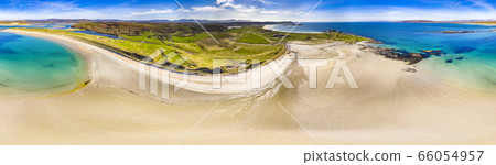 Aerial view of Carrickfad and Cashelgolan beach, Castlegoland, by Portnoo in County Donegal - Ireland Aerial view of Carrickfad and Cashelgolan beach, Castlegoland, by Portnoo in County Donegal - Ireland 66054957