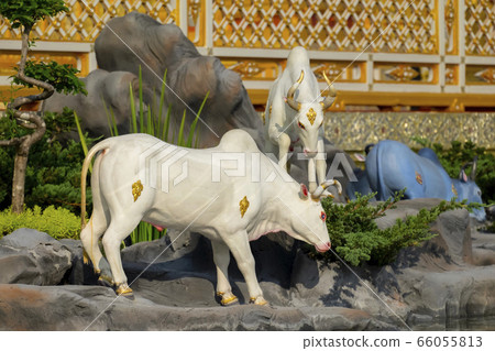 Himmapan animal statue in temple Thailand. 66055813