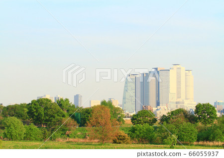 Spring Nagoya city cityscape Spring Nagoya city cityscape 66055937