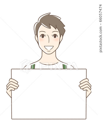 一個男人面帶微笑翻轉面對 一個男人面帶微笑翻轉面對 66057474
