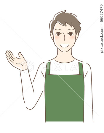 面對前面的男人微笑著伸出他的手 66057479