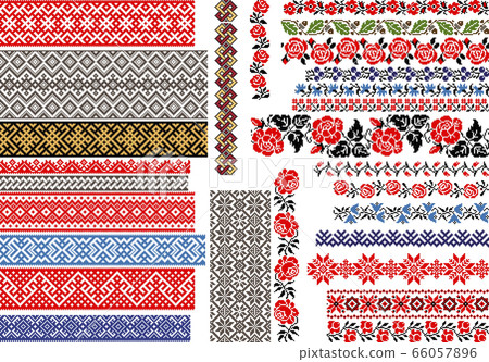 Seamless Ethnic and Vintage Embroidery Patterns 66057896