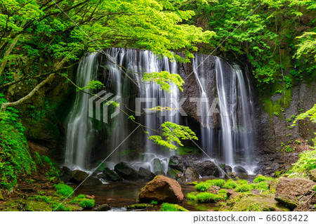 Fresh green Tatsusawa Fudo Waterfall Fukushima Inawashiro Fresh green Tatsusawa Fudo Waterfall Fukushima Inawashiro 66058422