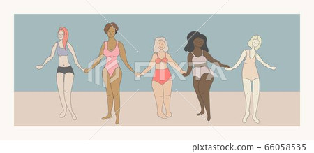 Women with different types of figures Women with different types of figures 66058535