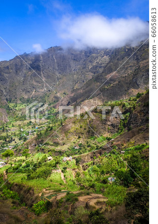 Paul Valley landscape in Santo Antao island, Cape Paul Valley landscape in Santo Antao island, Cape 66058613