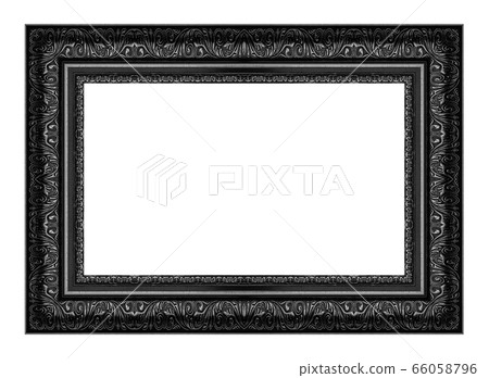 Old Antique Black frame Isolated on white 66058796