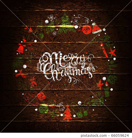 Merry Christmas inscription, greeting card Merry Christmas inscription, greeting card 66059624