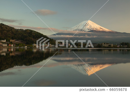 Mt. Fuji and Lake Kawaguchi Upside Down Fuji 66059878