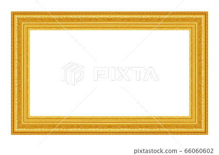 The antique gold frame on white background The antique gold frame on white background 66060602