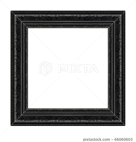 Old antique black frame isolated on white Old antique black frame isolated on white 66060603