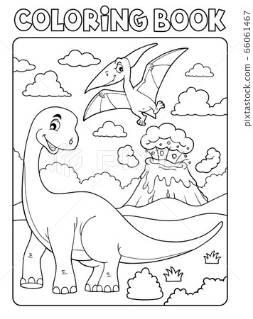 Download Coloring Book Dinosaur Subject Image 8 Stock Illustration 66061467 Pixta