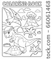 Coloring book dinosaur subject image 7 66061468