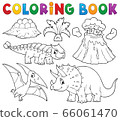 Coloring book dinosaur subject image 5 66061470