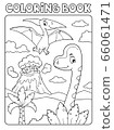 Coloring book dinosaur composition image 5 66061471