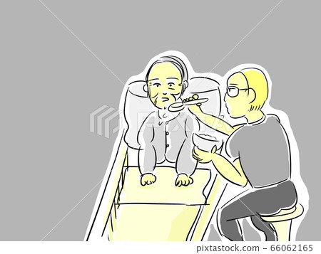 兒子照顧他的母親的形象 兒子照顧他的母親的形象 66062165