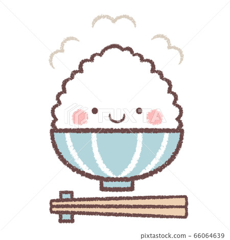 Rice and chopstick face 66064639