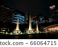Night view of Wadakura fountain park and Otemachi buildings 66064715