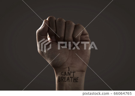 raised fist and text I cant breathe 66064765