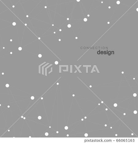 Abstract connect polygonal network background with dots and lines 66065163