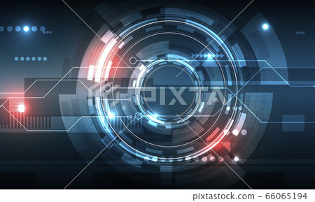 Abstract bright background for design. Vector glowing circle 66065194